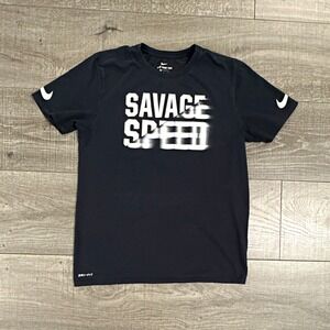 MINT Condition! Dri-FIT Nike Tee Men's L Black Graphic  Crew Neck T-Shirt